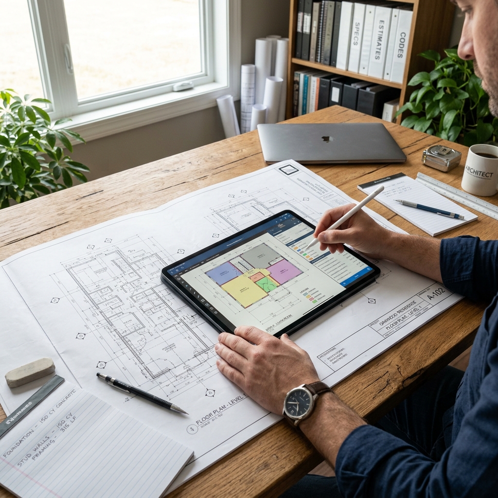 M&eacute;tr&eacute;s et plans d'architecte